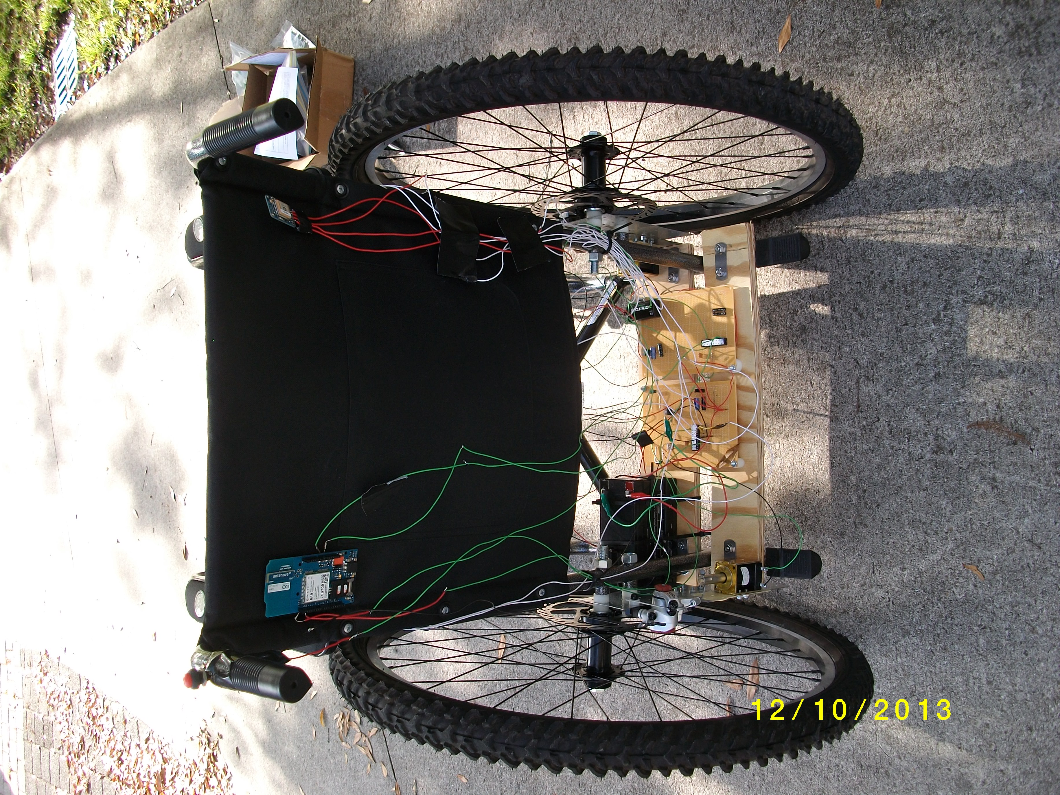 Picture of wheelchair's mounted locking mechanism